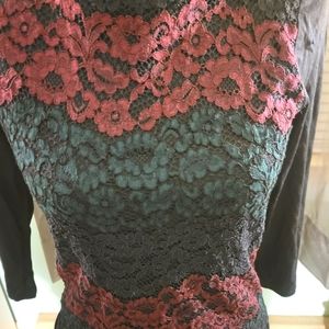 Gorgeous lace front blouse